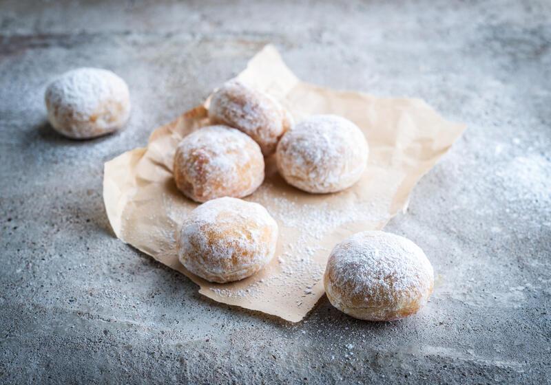 Mini beignets gevuld met chocolade hazelnoot vulling