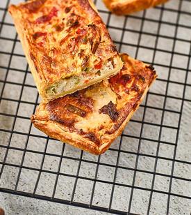 C549 Quiche paprika-geitenkaas